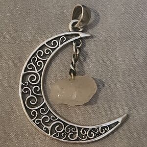 Sterling Silver And Rose Quartz Pendant